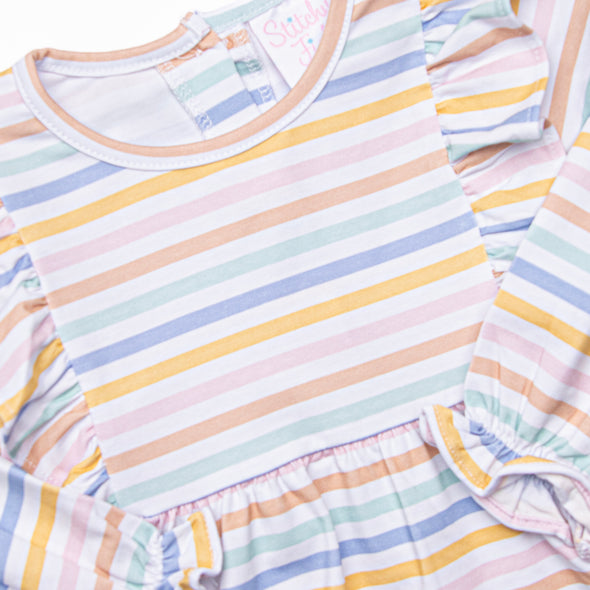 Sunset Stripes Diaper Set, Yellow