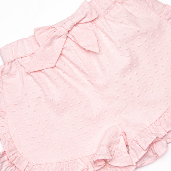 Big Sister Embroidered Short Set, Pink