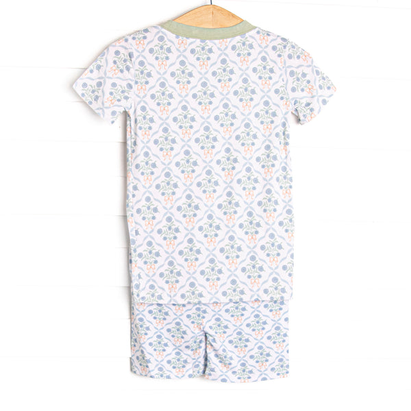 Orange You Glad Garden Bamboo Pajama Short Set, Green