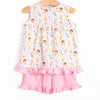 Ice Cream Dreams Ruffle Short Set, Pink