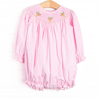 Technicolor Turkeys Smocked Bubble, Pink