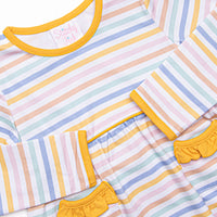 Sunset Stripes Legging Set, Yellow