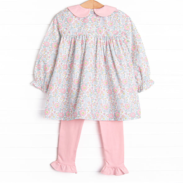 Early Fall Florals Legging Set, Pink