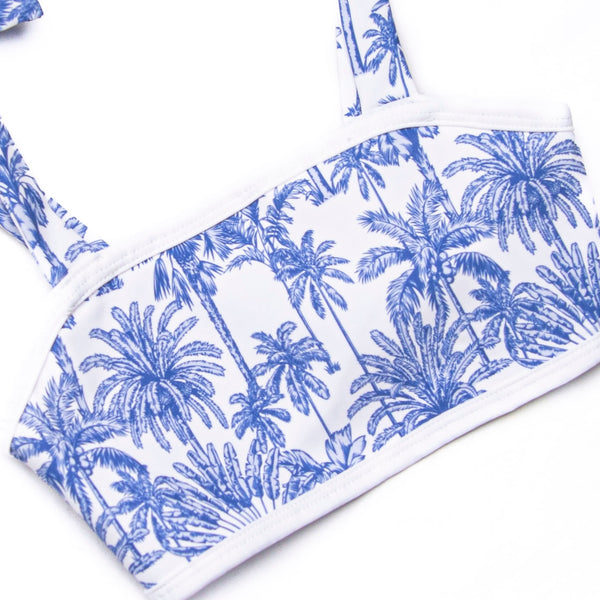 Pool Day Palms Bikini, Blue