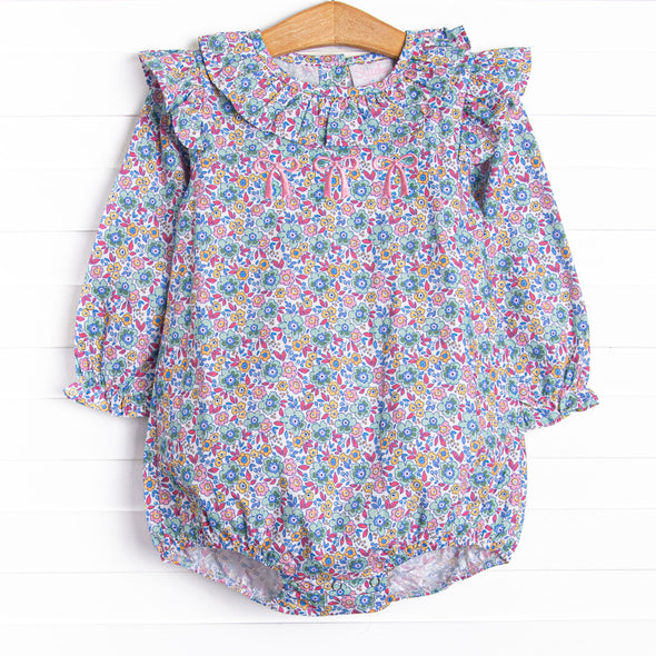 Blossoming Bows Applique Bubble, Purple