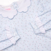 Powder Blue Petals Dress, Blue