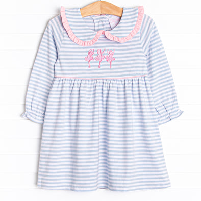 Ruffles and Recitals Applique Dress, Blue