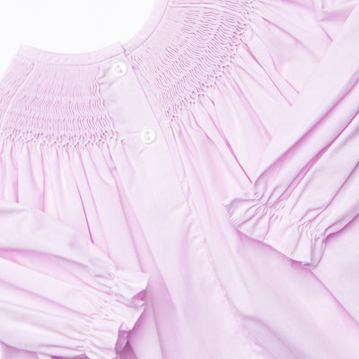 Away in a Manger Smocked Bishop Dress, Pink