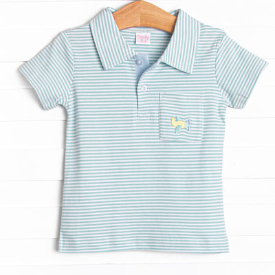Up In the Sky Pima Embroidered Shirt, Mint