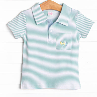 Up In the Sky Pima Embroidered Shirt, Mint