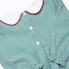 Candy Cane Christmas Applique Diaper Set, Green