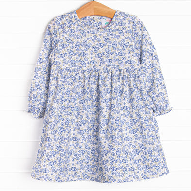 Girl's Saylor Floral Dress in Blue size 7 | Stitchy Fish Girl's Saylor Floral Dress in Blue size 7 | Stitchy Fish