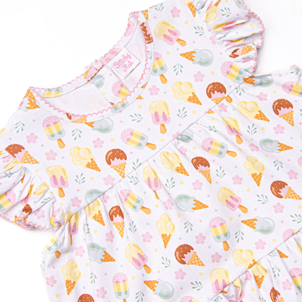 Ice Cream Dreams Tiered Dress, Pink