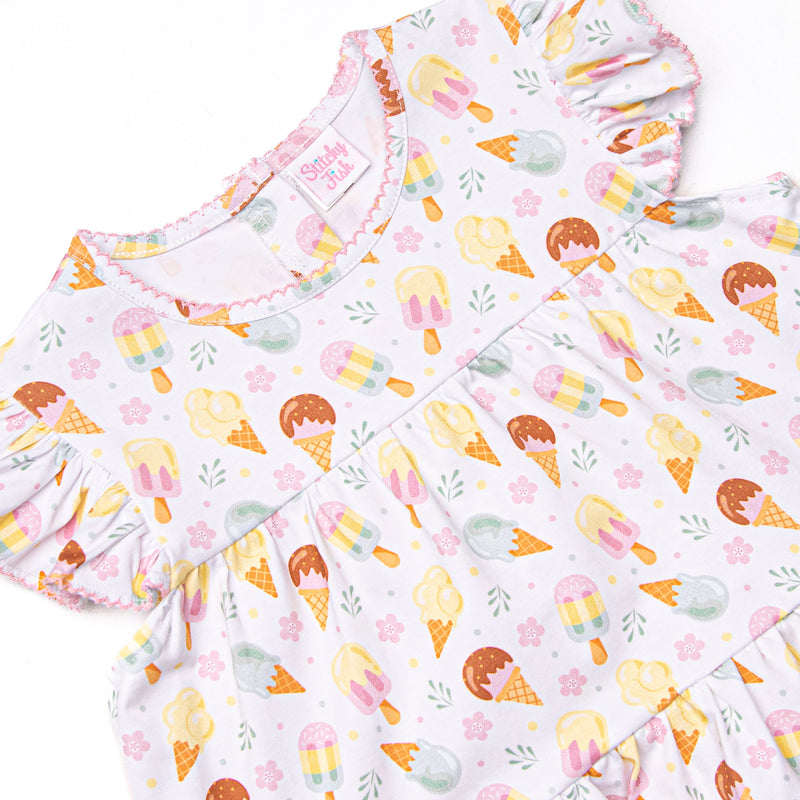 pink ice cream dress Ice Cream Dreams Tiered Dress, Pink – Stitchy Fish