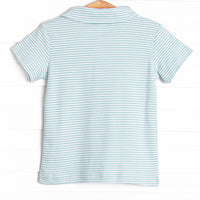 Up In the Sky Pima Embroidered Shirt, Mint