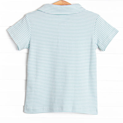 Up In the Sky Pima Embroidered Shirt, Mint