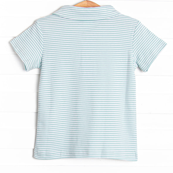 Up In the Sky Pima Embroidered Shirt, Mint