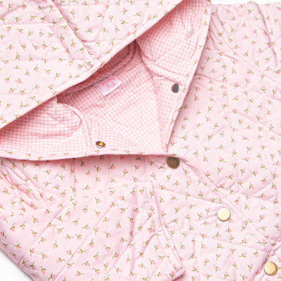 Rosemary Quilted Coat, Pink Rosebud