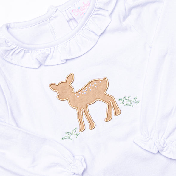 Fawn and Games Applique Legging Set, Blue