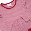 Everly Long Sleeve Dress, Red Stripe