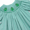 Christmas Tree Trio Smocked Dress, Green Gingham