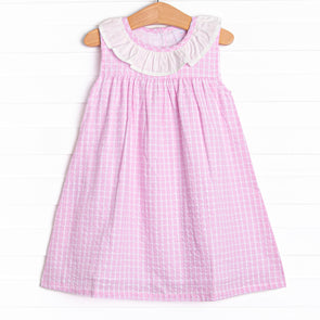 Picnic Plaid Dress, Pink