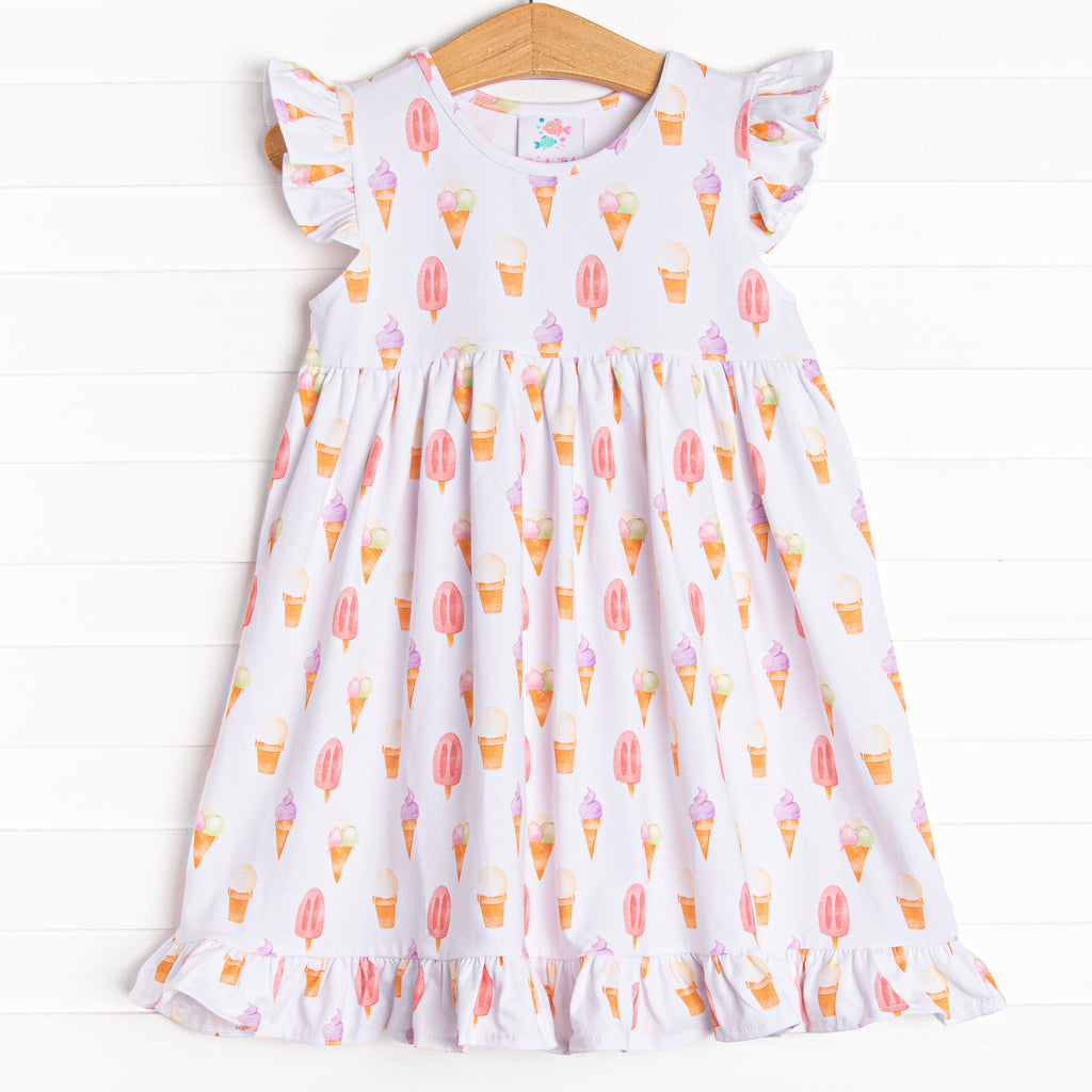 Girl's Summer Sweets Dress in White Size 18M | Stitchy Fish Girl's Summer Sweets Dress in White Size 18M | Stitchy Fish