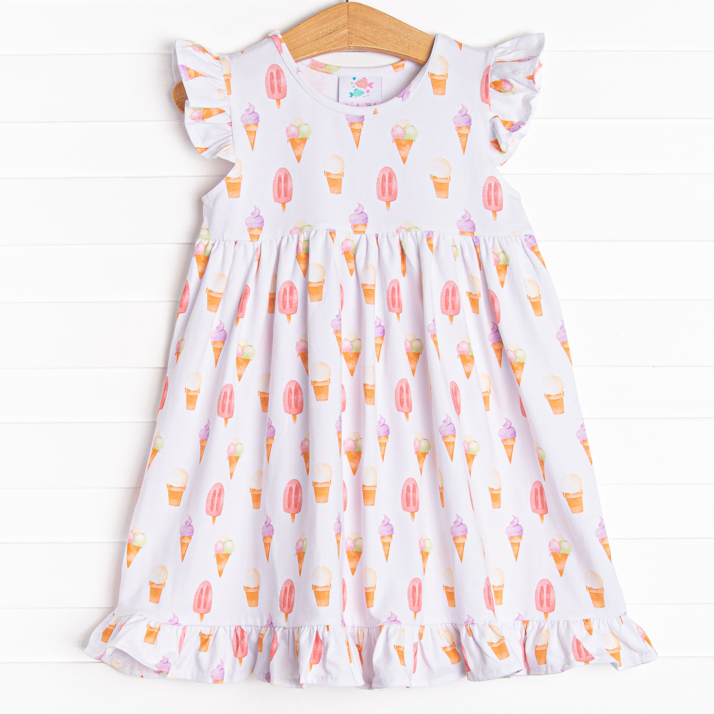 pink chicken ice cream dress Girls Alyssa Dress