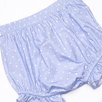 Periwinkle Polka Dot Diaper Set, Blue