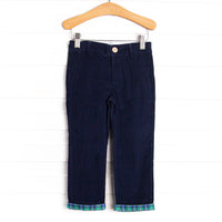 Bleu: Conrad Classic Pant, Blue Corduroy