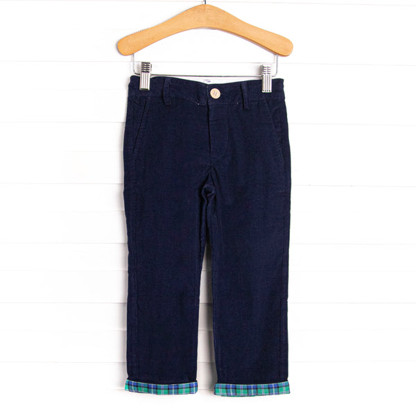 Bleu: Conrad Classic Pant, Blue Corduroy