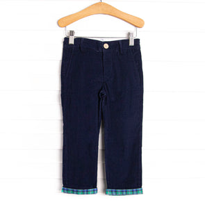 Bleu: Conrad Classic Pant, Blue Corduroy