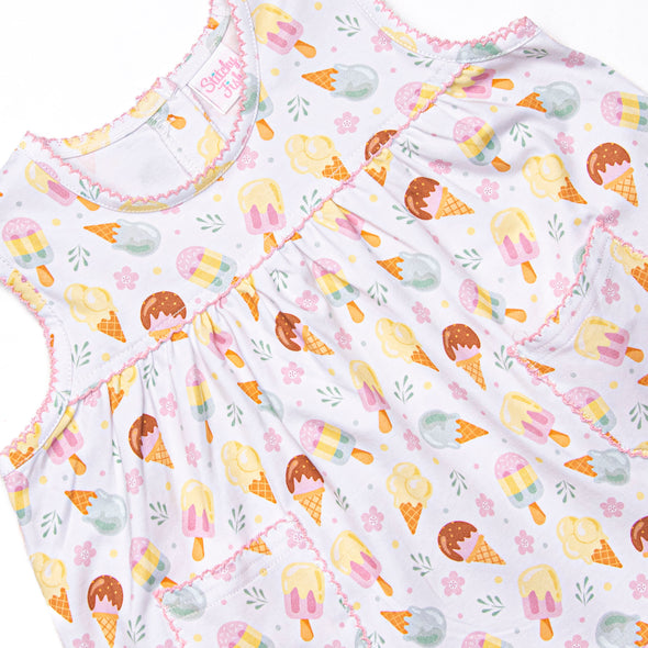 Ice Cream Dreams Ruffle Short Set, Pink