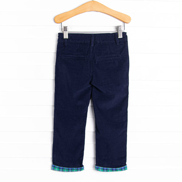 Bleu: Conrad Classic Pant, Blue Corduroy