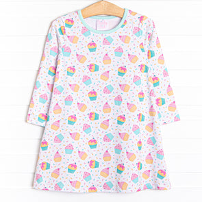 Sprinkle of Color Dress, Aqua