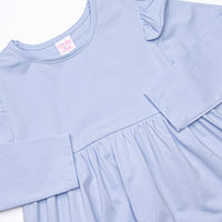 Hydrangea Blooms Flutter Sleeve Legging Set, Blue