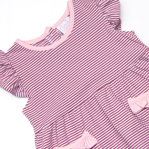Everly Diaper Set, Purple Stripe