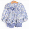 Saylor Floral Bloomer Set, Blue