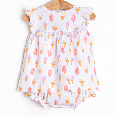 Summer Sweets Diaper Set, White