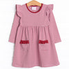 Everly Long Sleeve Dress, Red Stripe