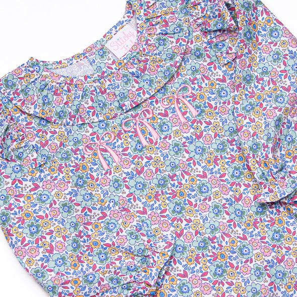 Blossoming Bows Applique Bubble, Purple