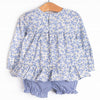 Saylor Floral Bloomer Set, Blue
