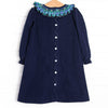 Bleu: Harper Holly Smocked Long Sleeve Dress, Blue and Green Plaid