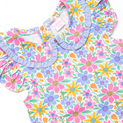 Groovy Garden Collared Dress, Purple