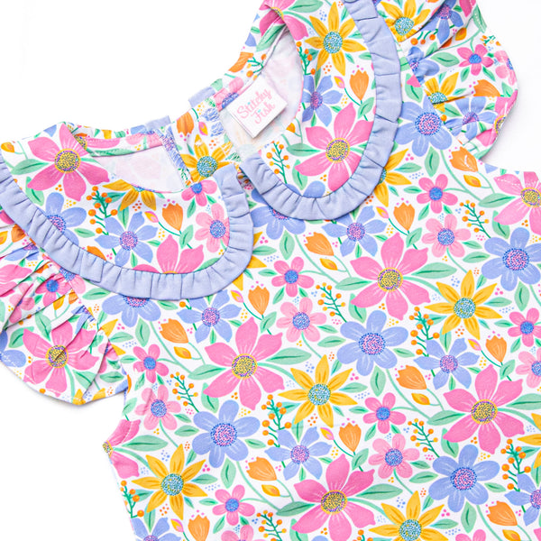 Groovy Garden Collared Dress, Purple