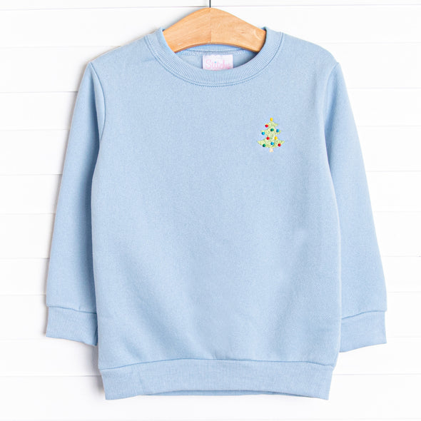 Christmas Tree Sweatshirt, Blue