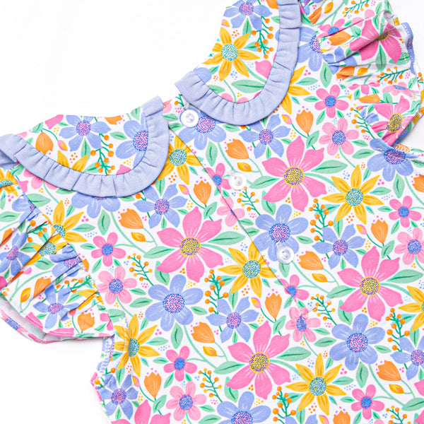 Groovy Garden Collared Dress, Purple