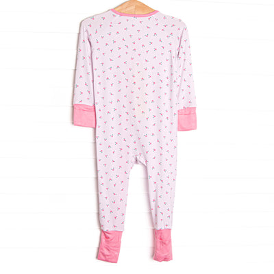 Bitty Bow Blooms Bamboo Zippy Pajama, Pink
