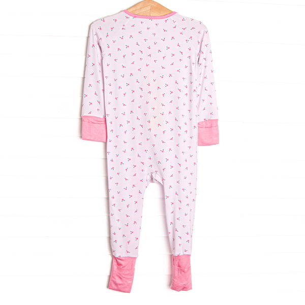 Bitty Bow Blooms Bamboo Zippy Pajama, Pink