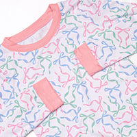 Tied Together Bamboo Pajama Set, Pink